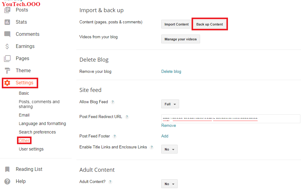 export-blogger-data
