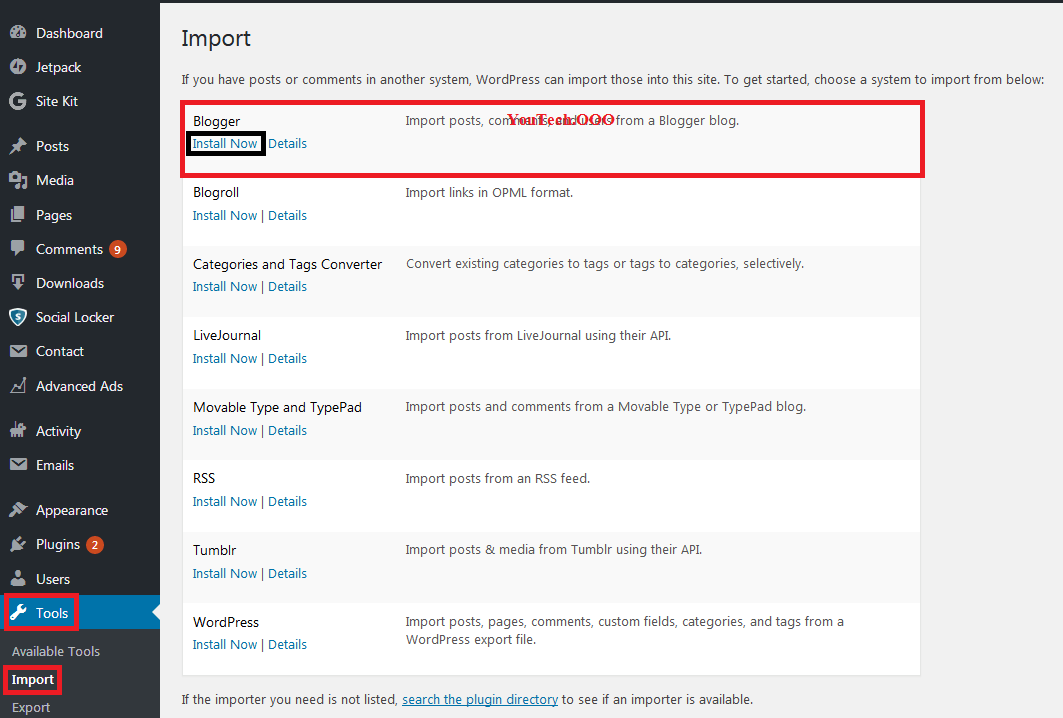 import-blogger-data-to-wordpress