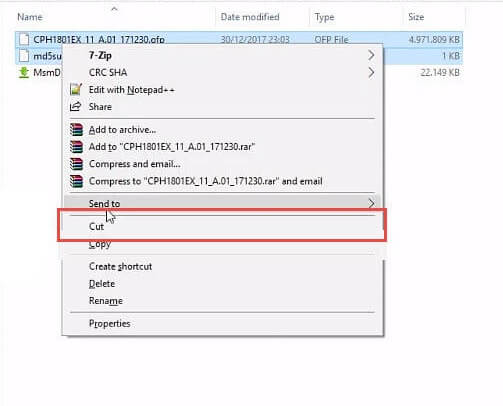 msm download tool flash package does not exist solution