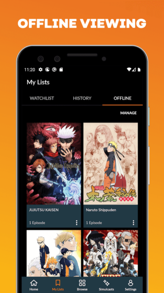 offline viewing on crunchyroll premium apk