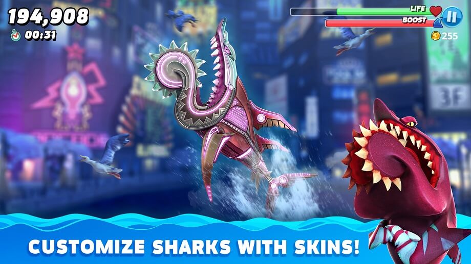 hungry shark world skins unlocked