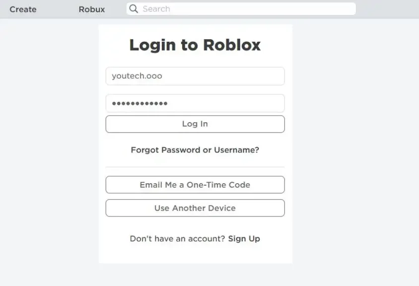 login to roblox