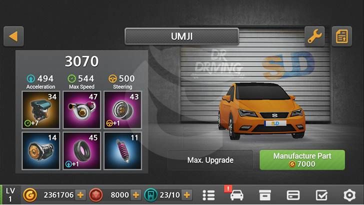 dr driving upgrade car