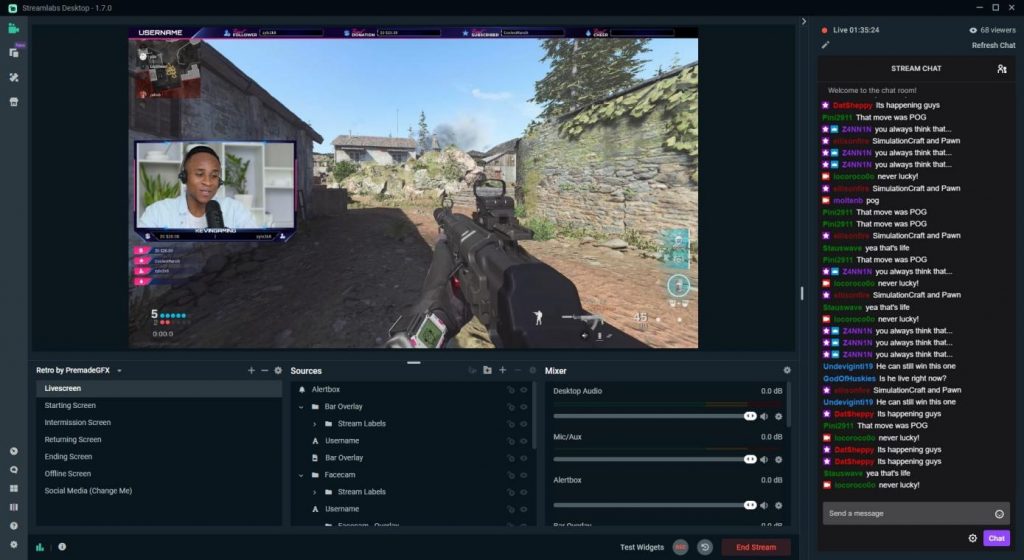 streamlabs game screen recorder
